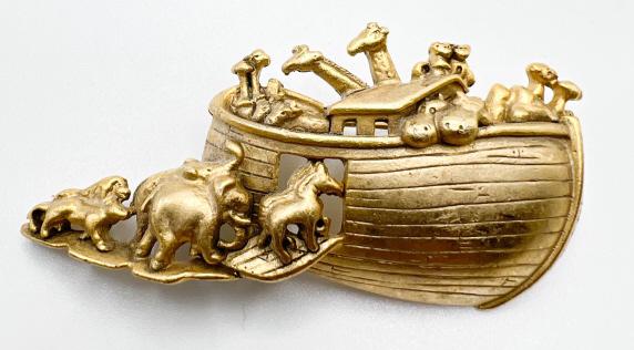 AJC SIGNED NOAHS ARK BROOCH (1 of 4)