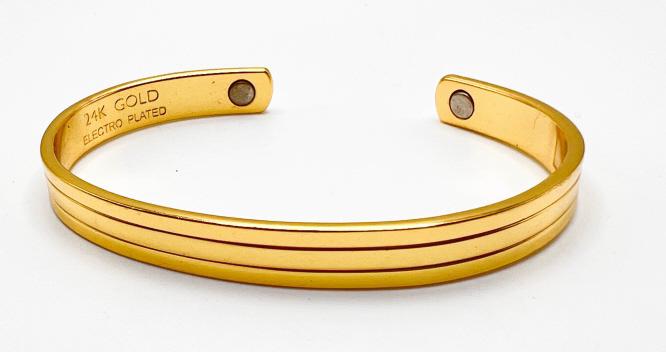 24K GEP BANGLE/ BRACELET: GOLD TONE