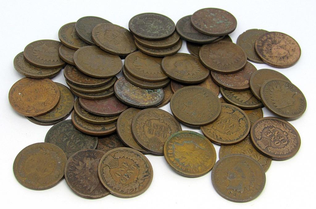 50 INDIAN HEAD CENTS MIXED LOT (1 of 1)