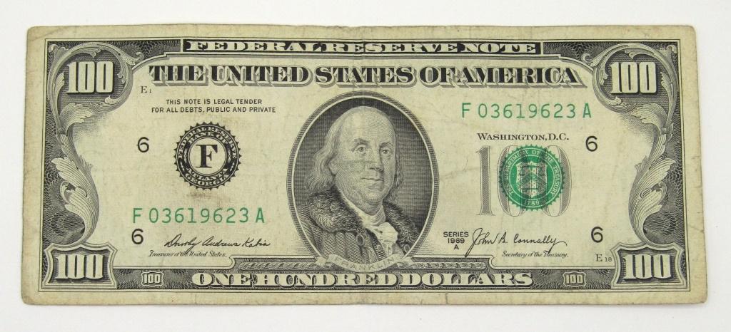 1969 $100 FEDERAL RESERVE NOTE (1 of 2)