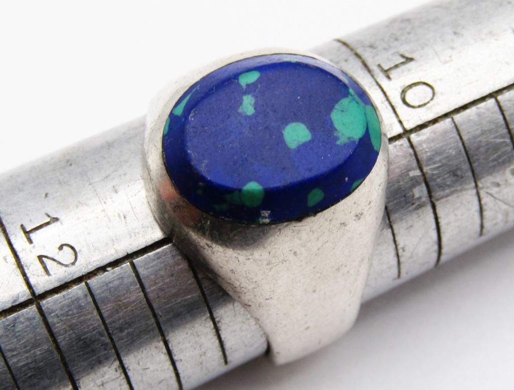TF-83 MEXICO STERLING MEN'S AZURITE MALACHITE (1 of 7)