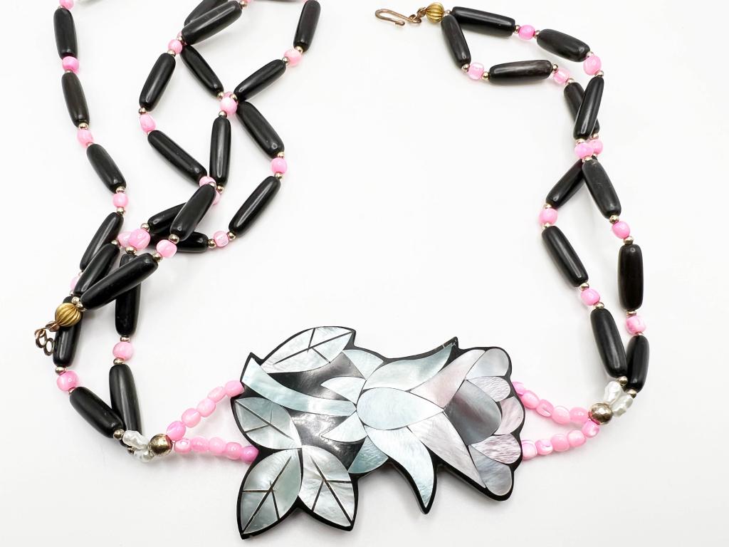 LG VTG STATEMENT NECKLACE FLORAL (1 of 1)