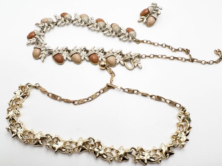 1 ACORN NECKLACE, W 1 EARRING FOR REPAIR ++ (1 of 1)