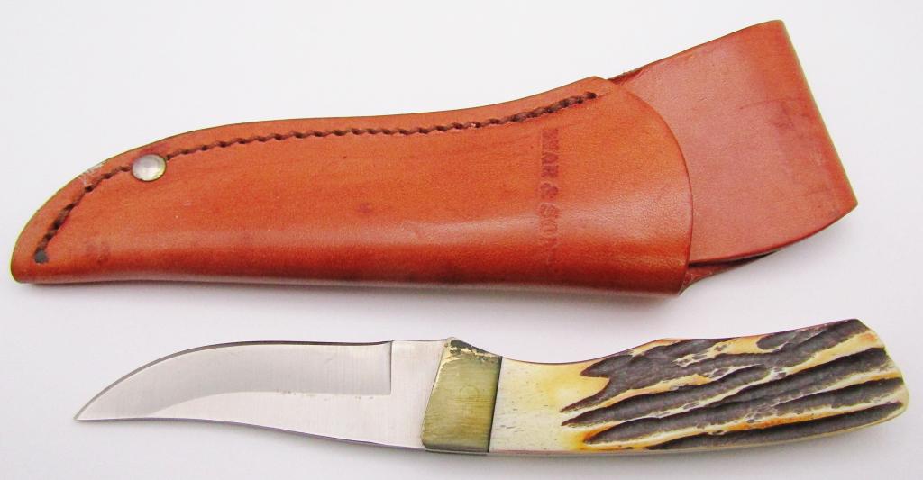 Bear & Son Fixed Blade Knife in Leather Sheath! (1 of 3)