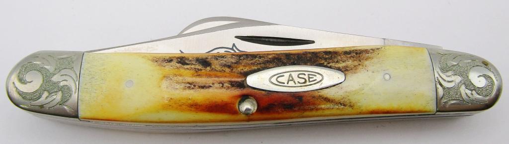 CaseXX 3 Dot Stag Blue Scroll Stockman PocketKnife (1 of 11)