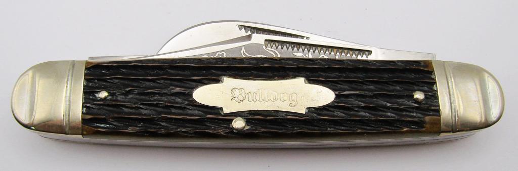 BulldogBrand 3Blade Cattle King Stag Folding Knife (1 of 10)