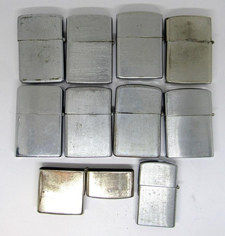 (10) PLAIN SILVER LIGHTERS MIXED BRANDS (1 of 4)