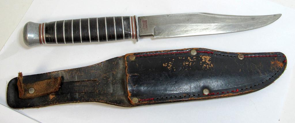GERMAN 'SHERIFFS KNIFE' HUNTING KNIFE & SHEATH (1 of 6)