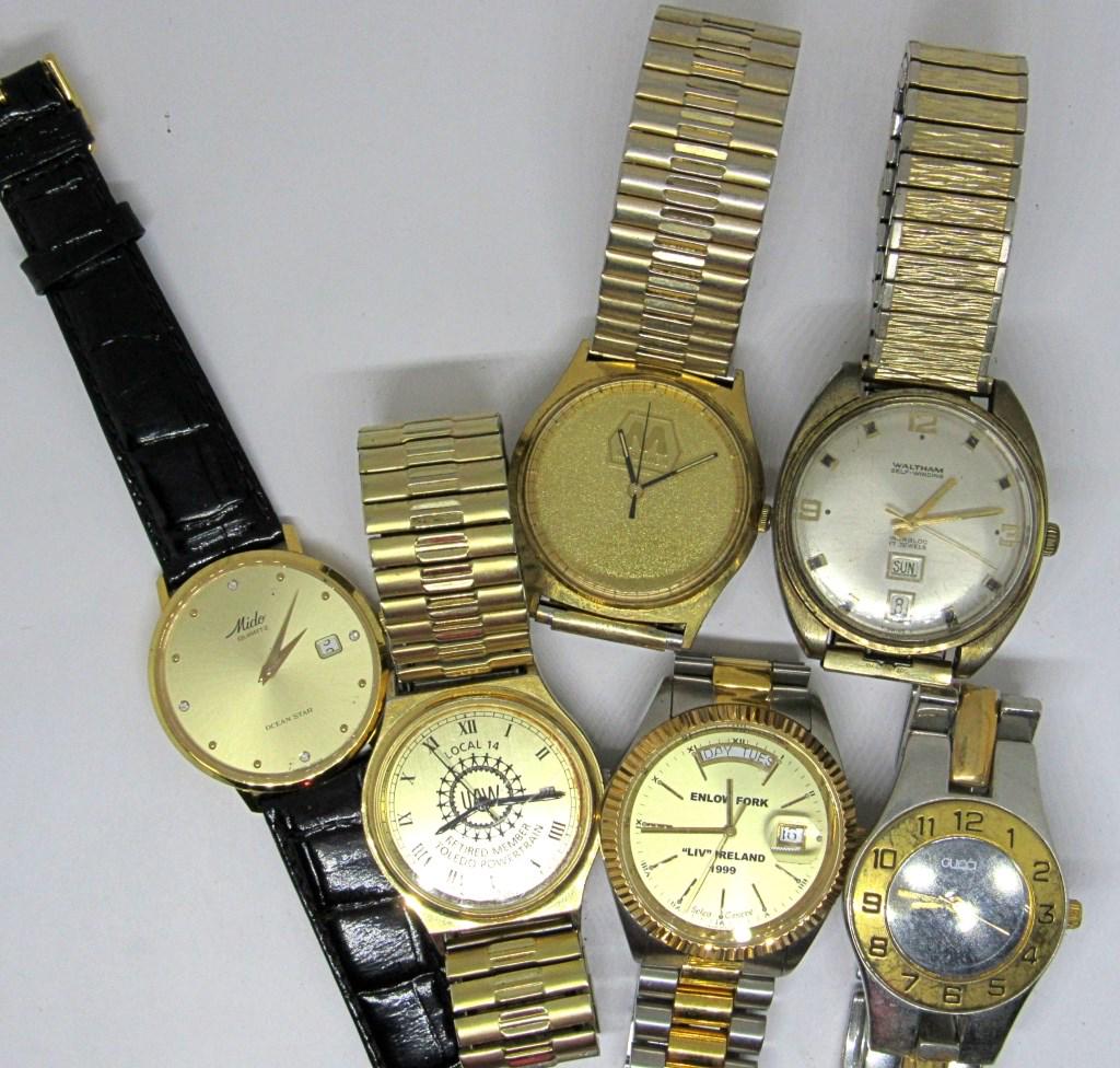 6 MEN'S WATCHES: GOLD-TONED (1 of 5)