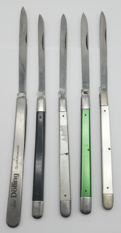 (5) FRUIT MELON TESTER KNIFE LOT: (2) SABRE - ALL USED