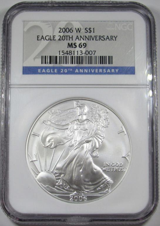 2006-W AMERICAN SILVER EAGLE NGC MS-69 (1 of 4)