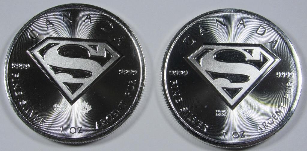 2- 2016 CANADA $5 SUPERMAN 1oz SILVER (1 of 2)