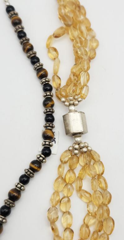 2-VINTAGE STERLING BRACELETS: (1)WITH TIGER (1 of 5)