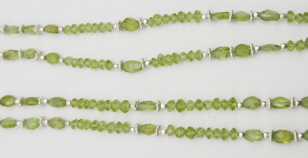 2-NEW! DOUBLE STRANDED PERIDOT/AGATE BEADED (1 of 4)