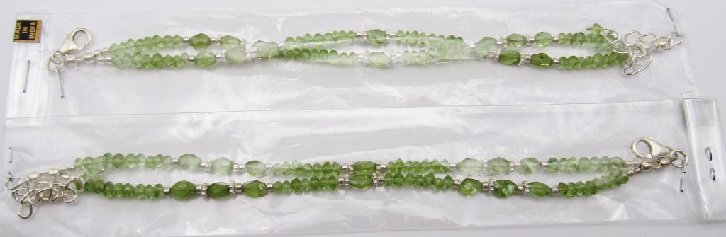 2-NEW! DOUBLE STRANDED PERIDOT/AGATE BEADED (1 of 3)
