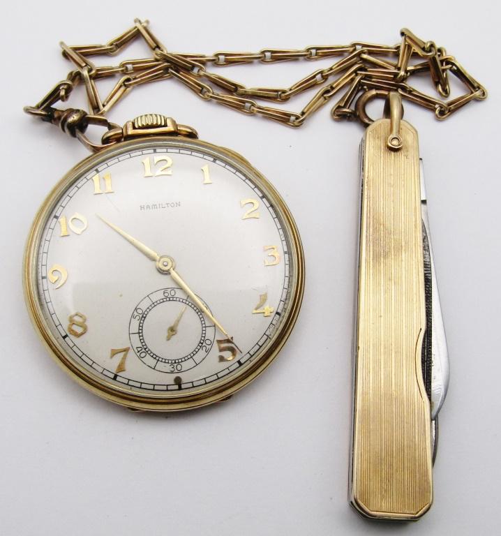 HAMILTON OPENFACE POCKET WATCH 1936-1954 (1 of 7)