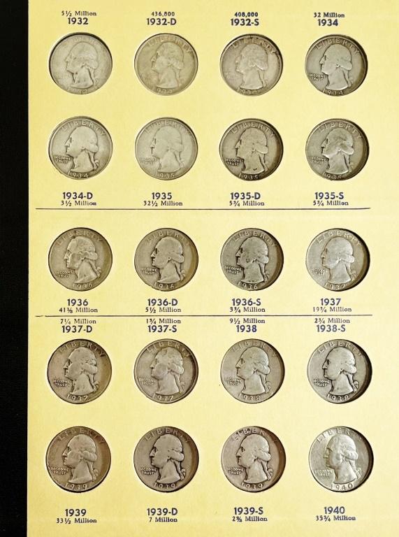 1932-1962 WASHINGTON QUARTER SET (1 of 12)