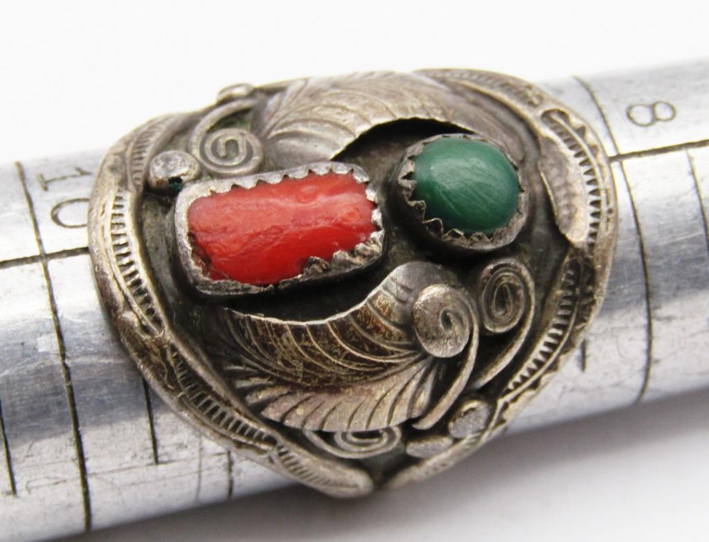 SOUTHWESTERN STERLING RING RING GREEN (1 of 6)