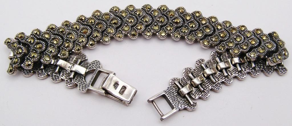 7.5 INCH STERLING MARCASITE BRACELET (1 of 5)