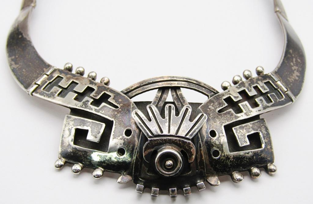 ONE OF A KIND MEXICO STERLING CHOKER COLLAR: NECKLACE-TOTAL 54 DWT