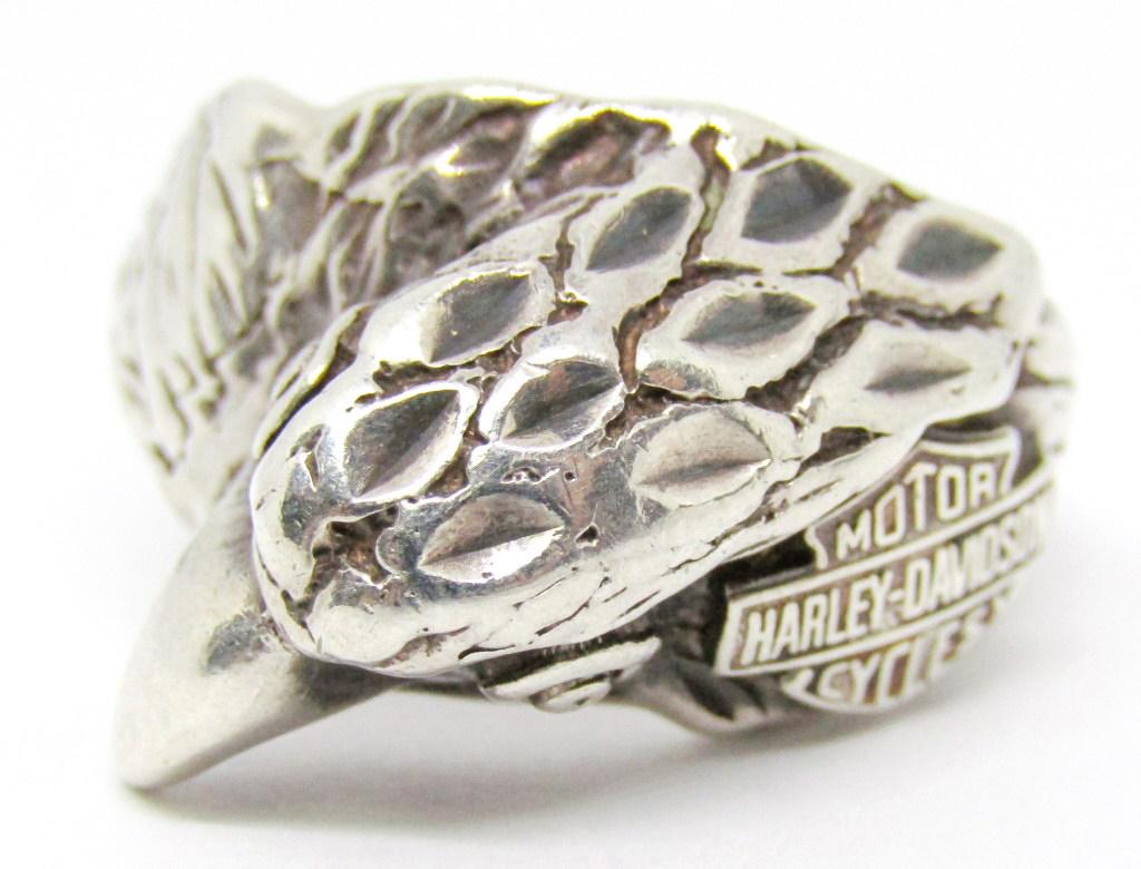 STERLING EAGLE MENS RING stamped "SS" (1 of 6)