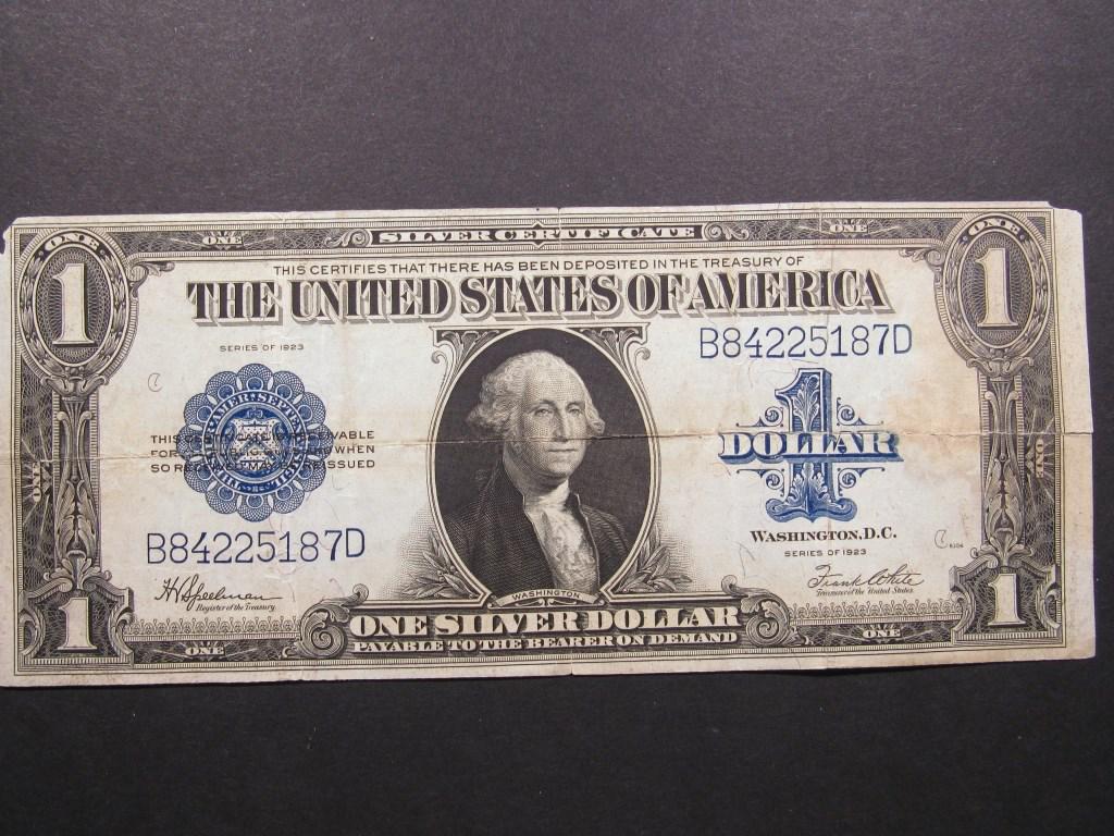 1923 $1 SILVER CERTIFICATE LARGE SIZE NOTE (1 of 3)