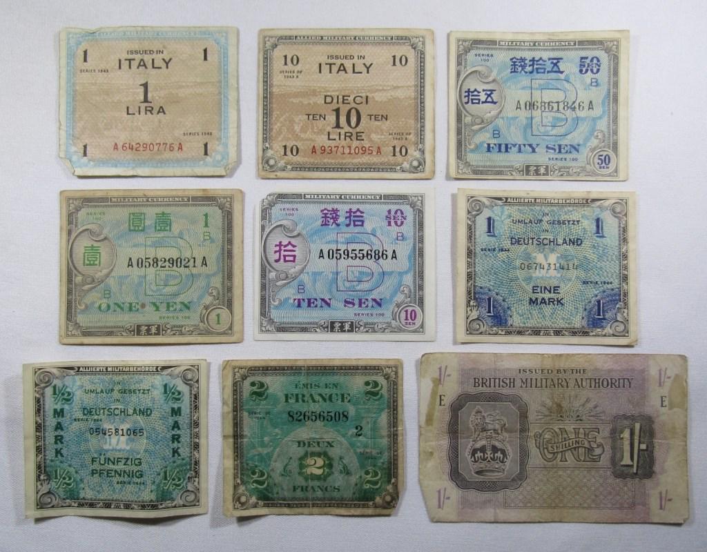 (9) WAR ISSUE MILITARY PAYMENT NOTES (1 of 3)