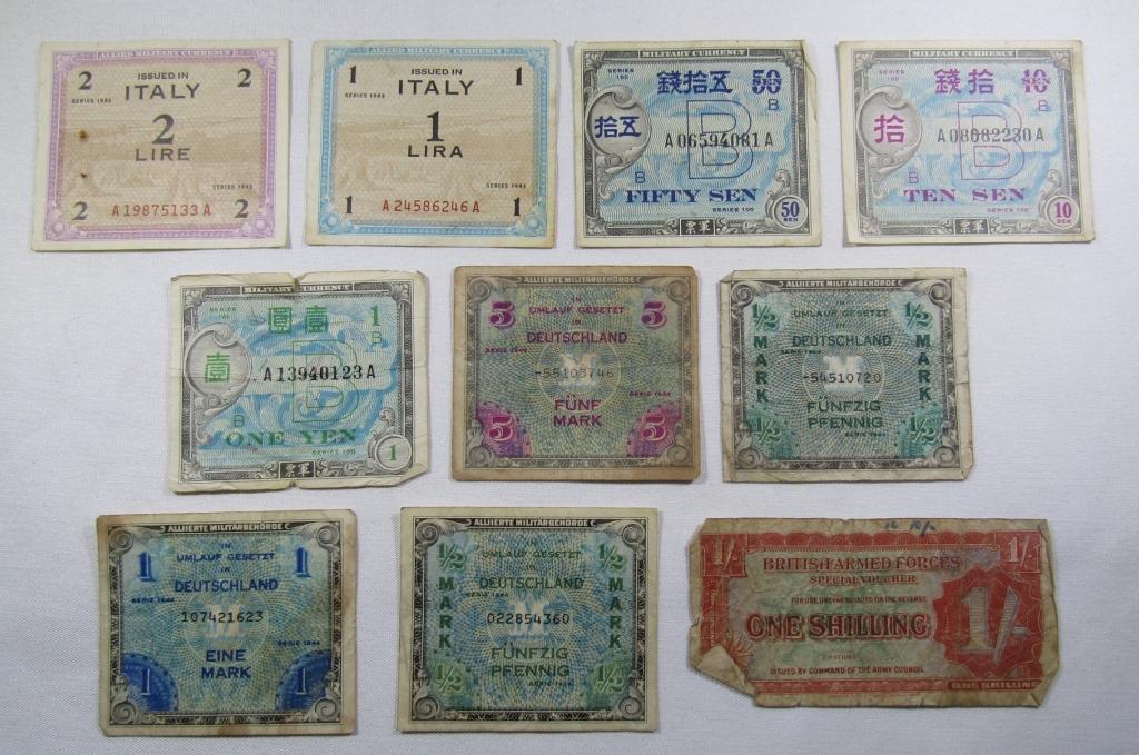 (10) WAR ISSUE MILITARY PAYMENT NOTES (1 of 1)