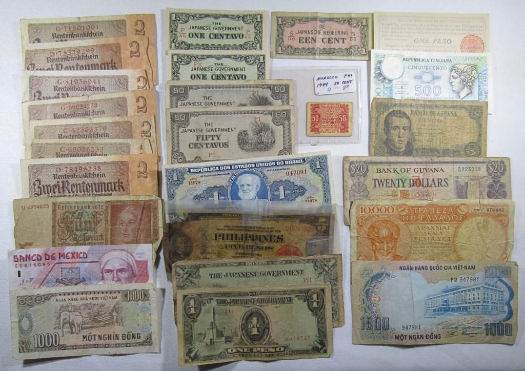 25 pc FOREIGN CURRENCY / PAPER MONEY (1 of 1)