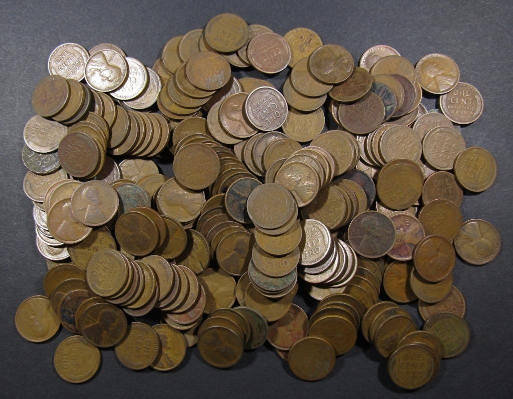 250 WHEAT CENTS (1909-1919) P-D-S GREAT MIX (1 of 2)