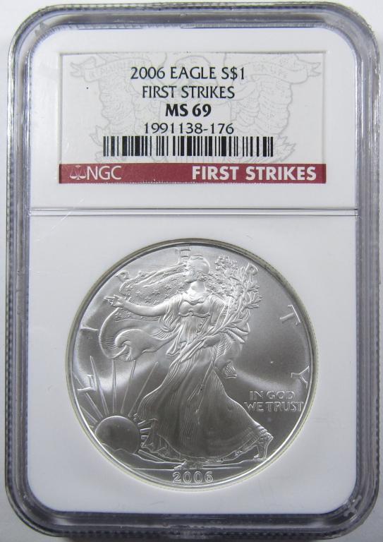 2006 AMERICAN SILVER EAGLE NGC MS-69 (1 of 4)