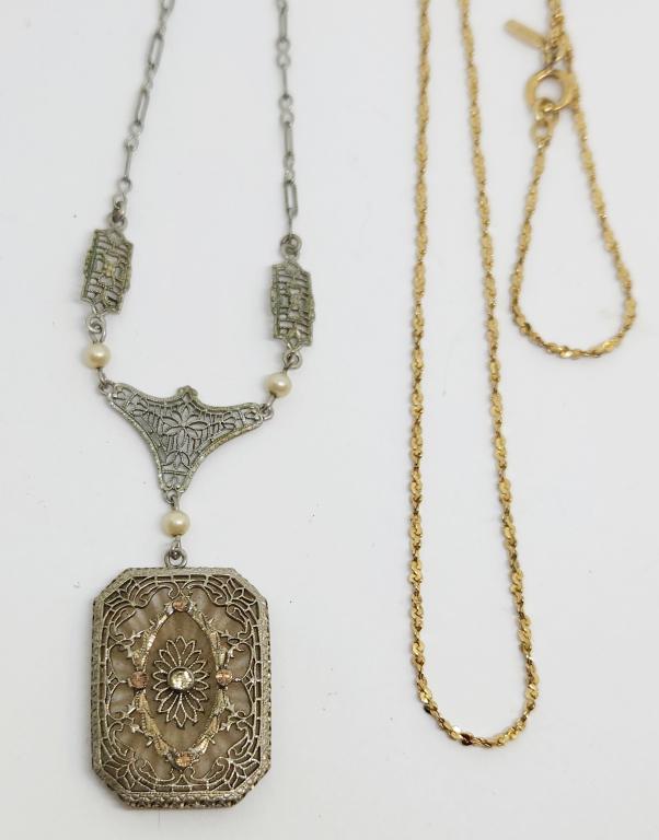 MONET SIGNED + ANTIQUE?: MONET SIGNED AND ANTIQUE? NECKLACES