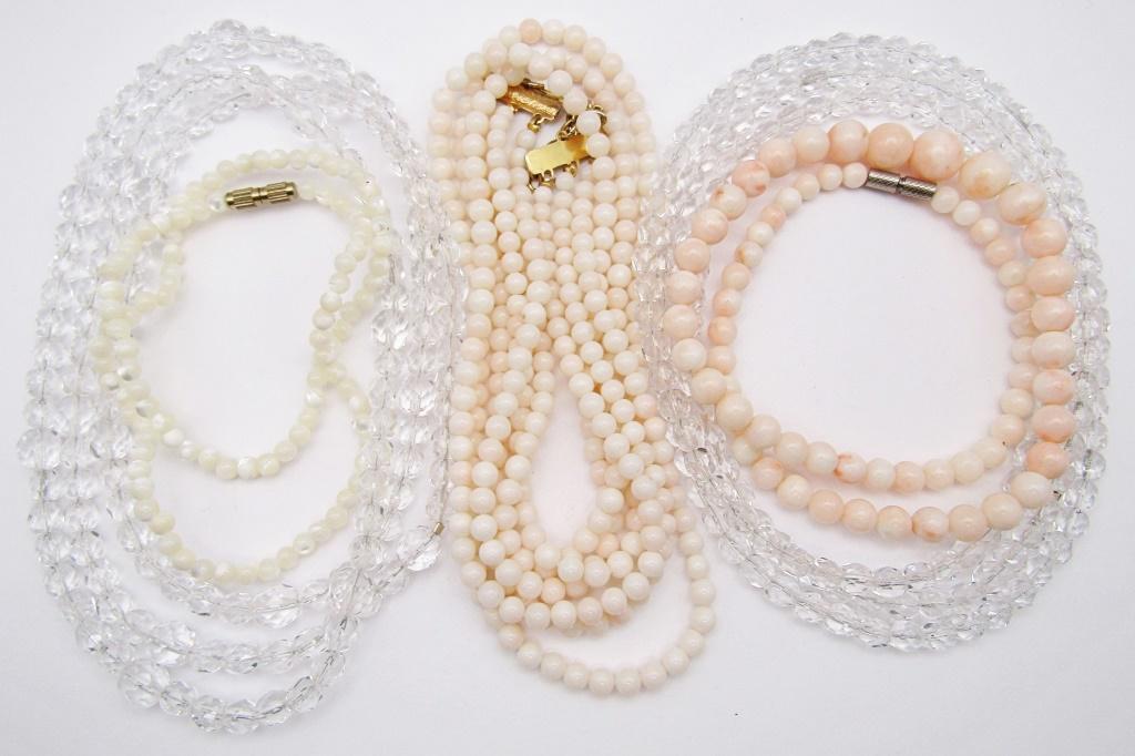 5-BEADED NECKLACES DIFF LENGHTS/STYLES (1 of 2)