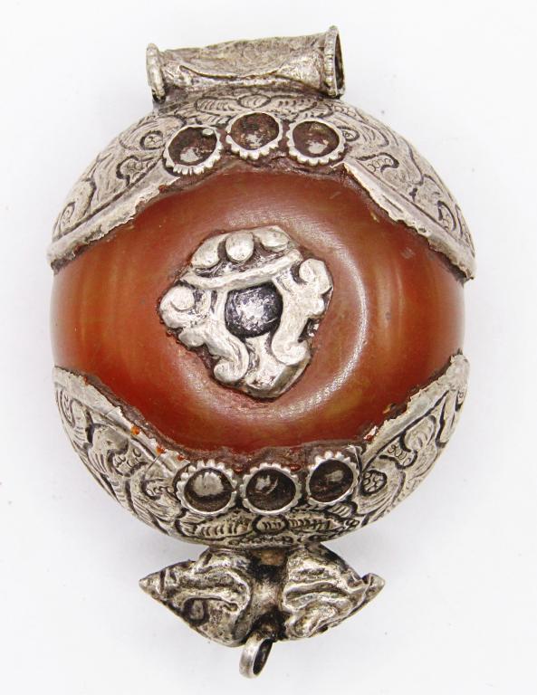 UNIQUE STERLING CIRCULAR 3-D PENDANT WITH (1 of 4)