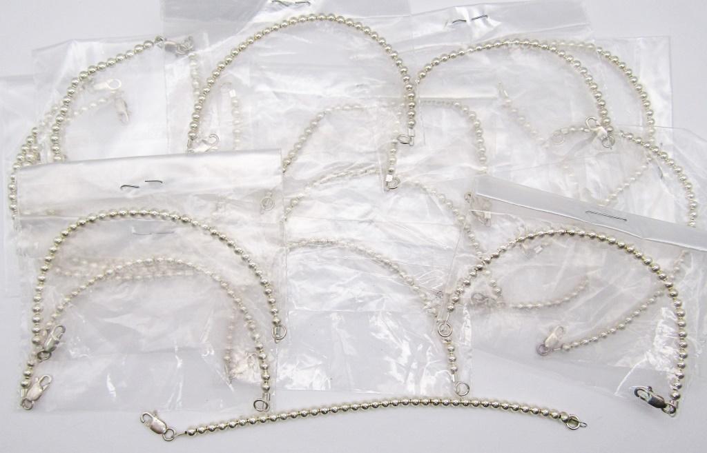 (15) 5" STERLING BEADED STRINGED BRACELETS (1 of 4)