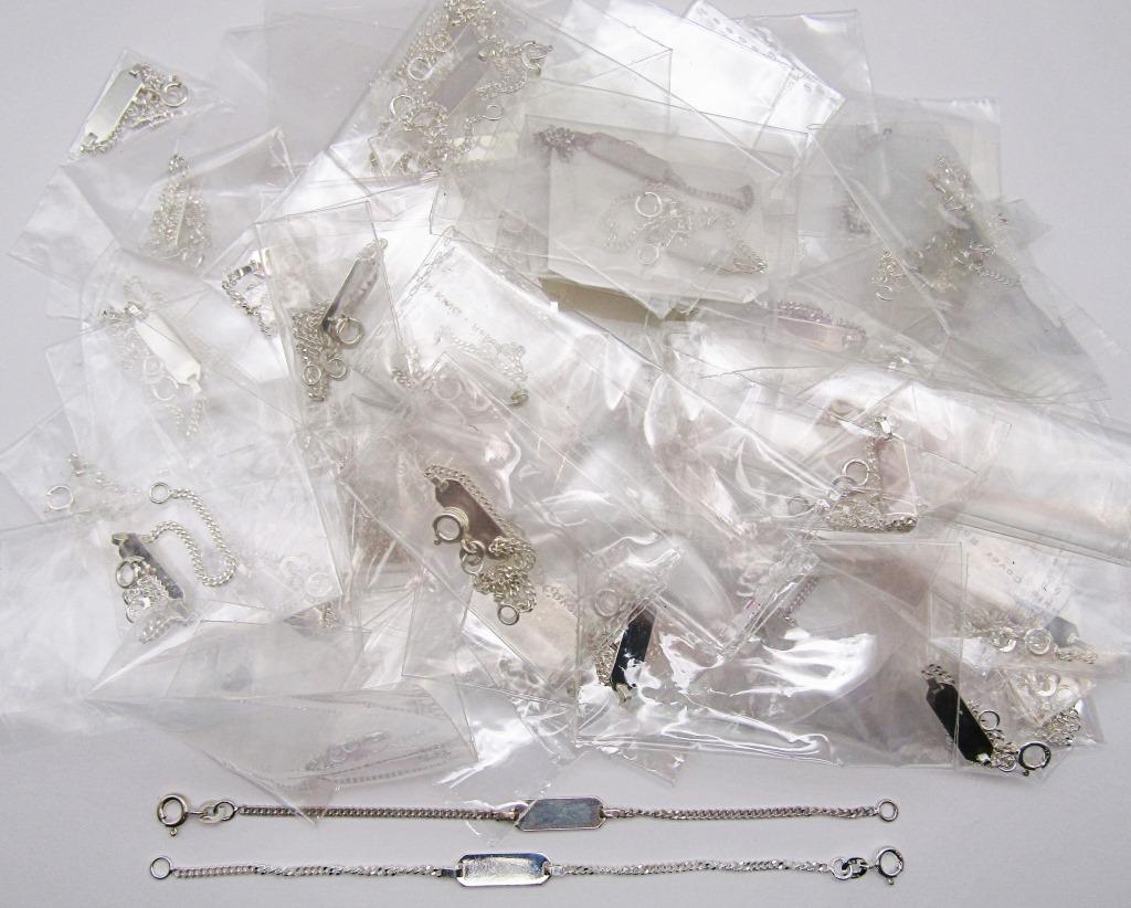 (60) 5" ID STERLING BRACELETS - NEW STOCK (1 of 2)