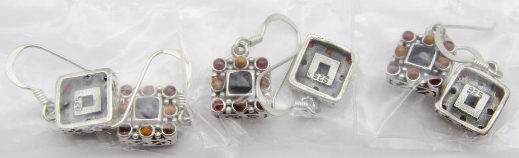 (3) PAIR STERLING EARRINGS / SOUTHWEST STYLE (1 of 3)