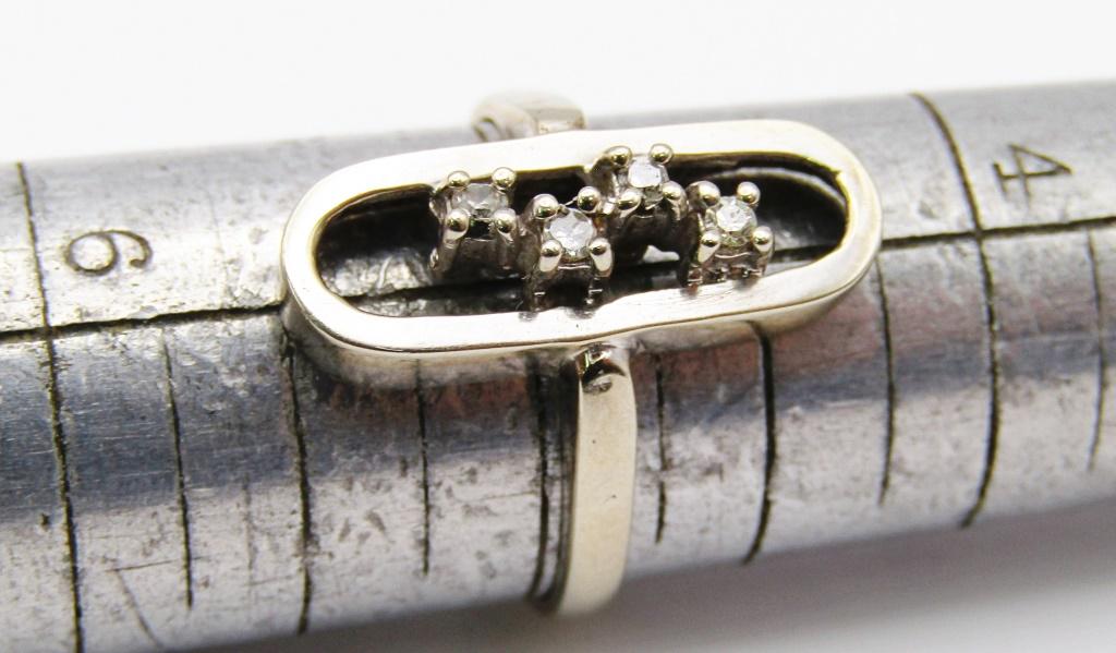 VINTAGE14k WHITE GOLD UNIQUE RING (1 of 4)