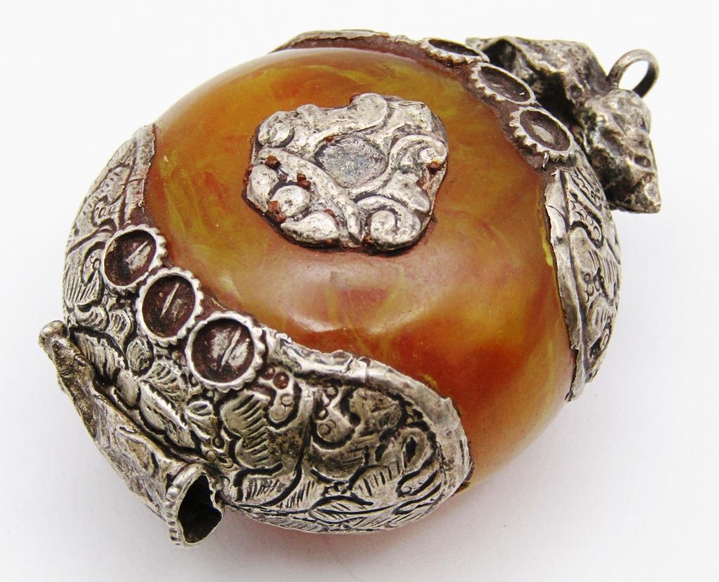 UNIQUE STERLING CIRCULAR 3-D PENDANT WITH (1 of 5)