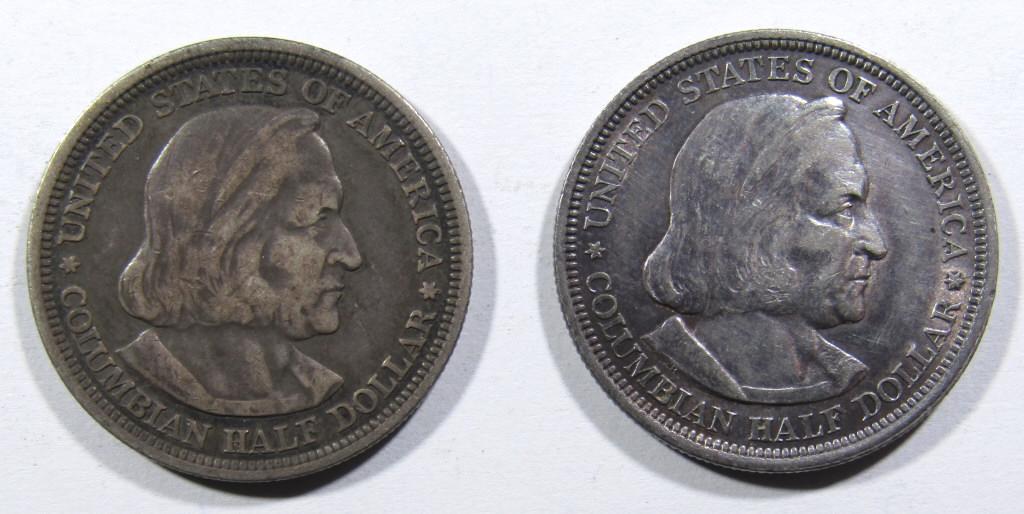 (2) 1892 COLUMBIAN HALF DOLLARS (1 of 2)