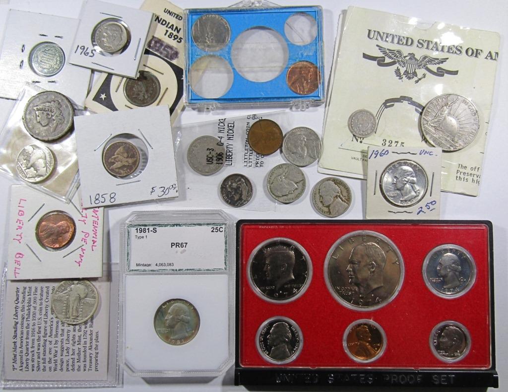 COIN COLLECTORS LOT - HALF DIME, FLYING EAGLE (1 of 1)