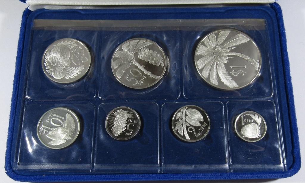 1974 WESTERN SAMOA PROOF 7-COIN SET (1 of 2)