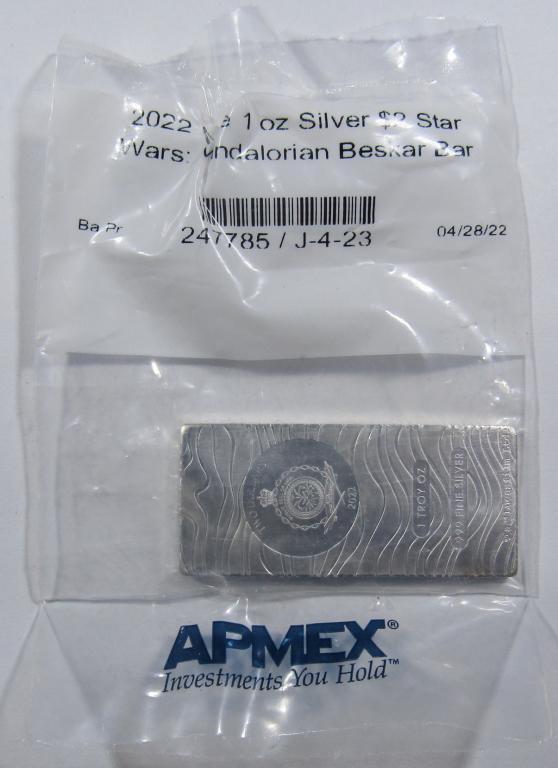 2022 $2 STAR WARS 1oz SILVER BAR (1 of 3)