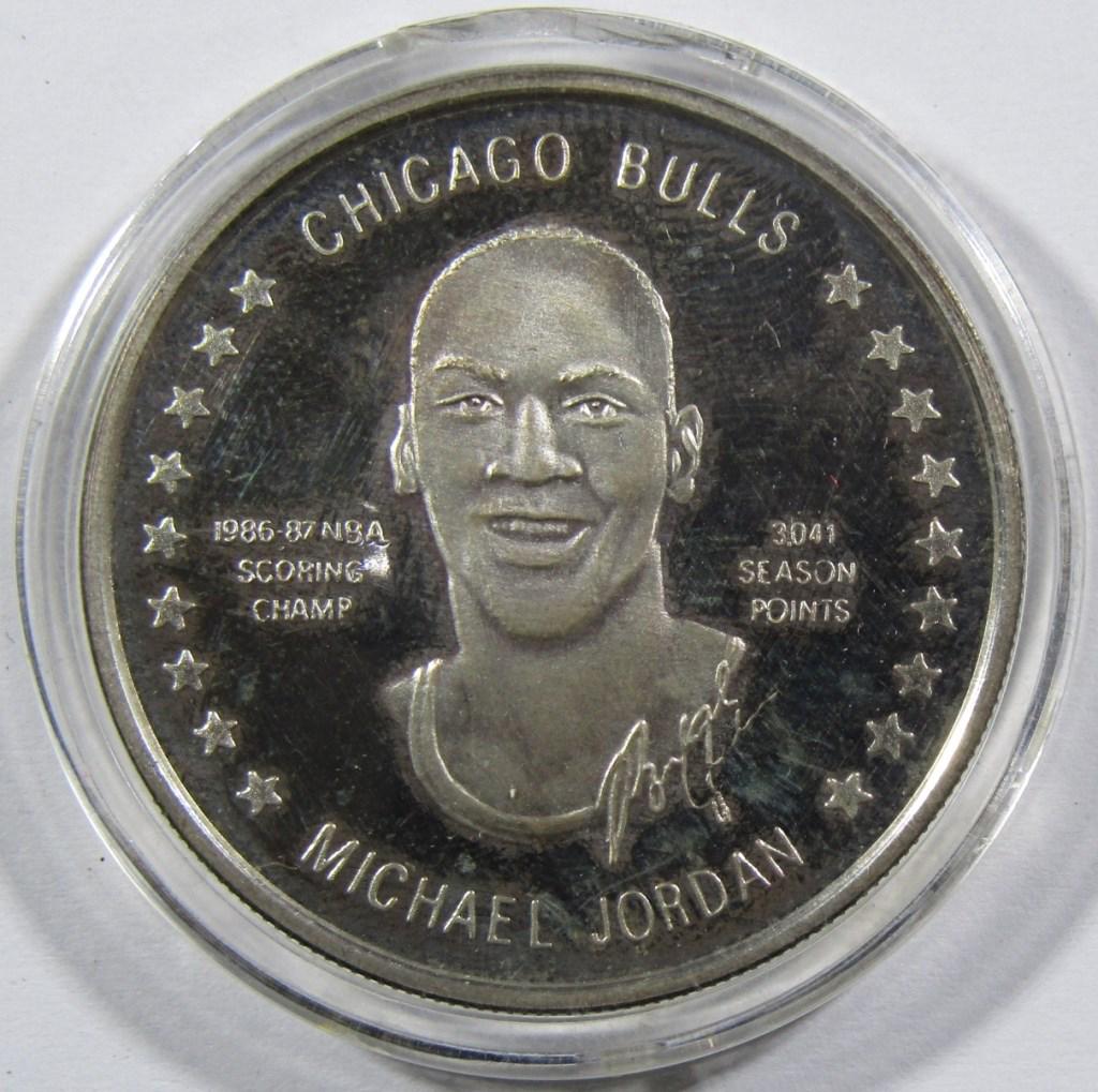1996 MICHAEL JORDAN MVP 1oz SILVER COIN (1 of 2)
