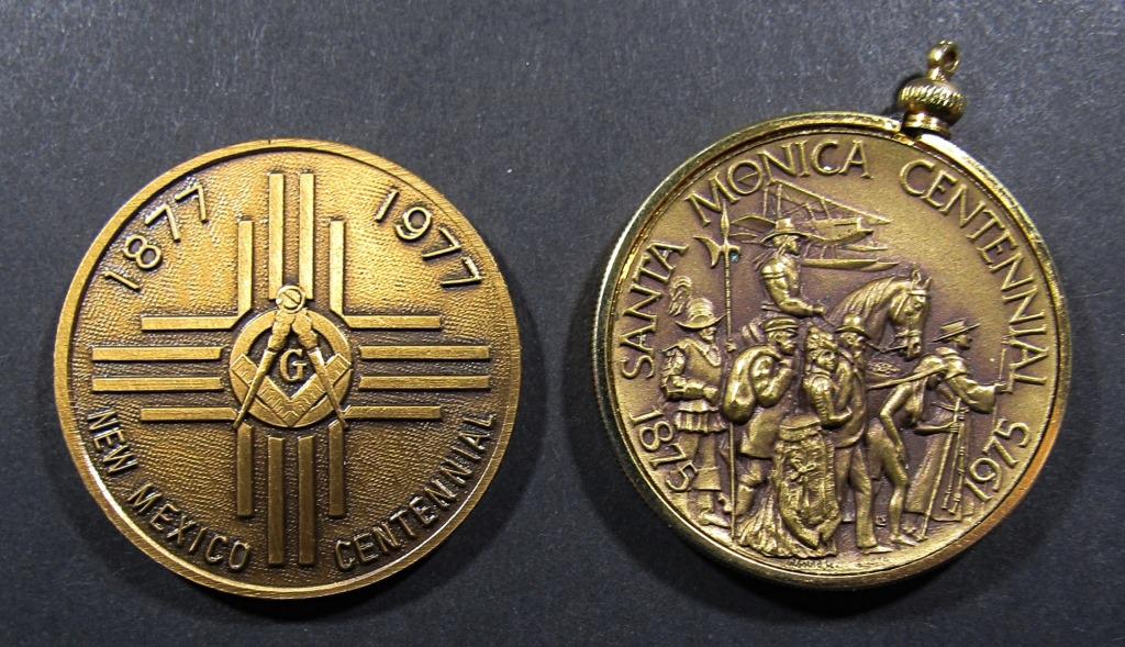 2-CENTENNIAL TOKENS: 1975 SANTA MONICA (1 of 2)