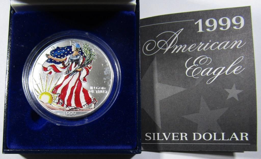1999 COLORIZED AMERICAN SILVER EAGLE (1 of 4)