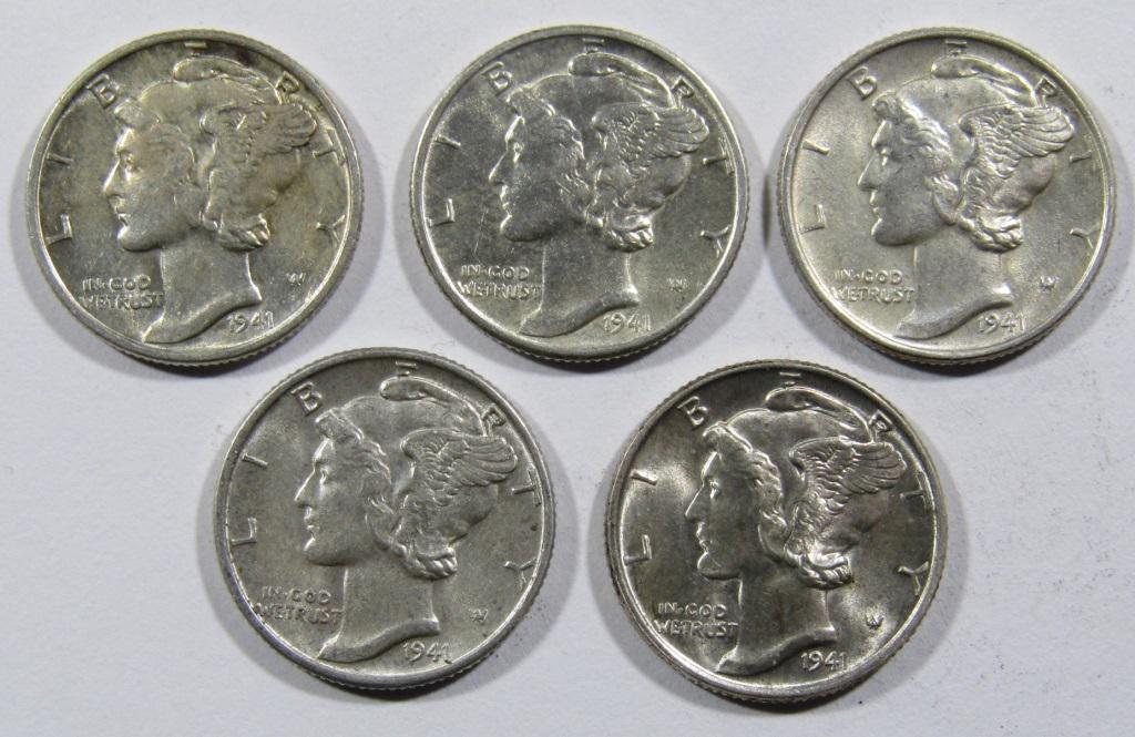 (5) 1941 MERCURY DIMES AU/BU (1 of 2)