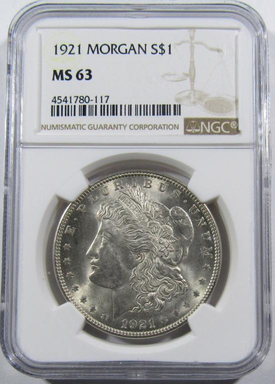 1921 MORGAN DOLLAR NGC MS-63 (1 of 4)
