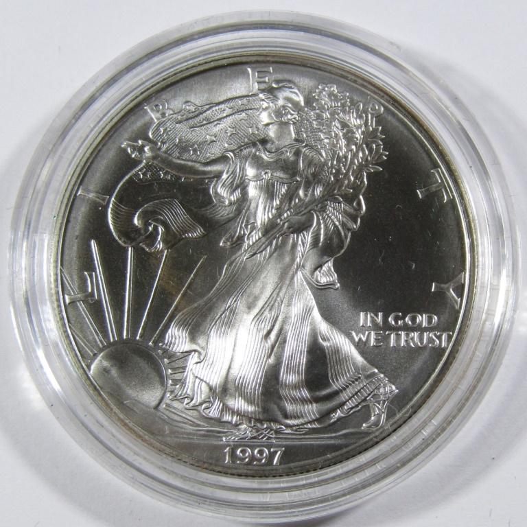 1997 UNC AMERICAN SILVER EAGLE IN OGP (1 of 4)