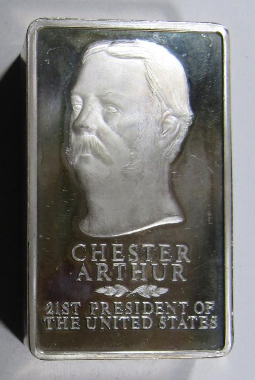 CHESTER ARTHUR 21ST PRESIDENT INGOT: (1 of 3)